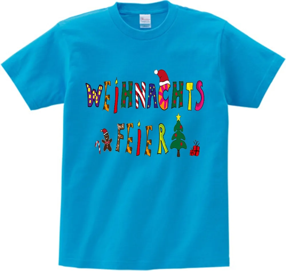 Новые рождественские футболки для маленьких мальчиков и девочек Детские хлопковые футболки с рождественским узором, футболки с Санта Клаусом, детские летние топы, футболки, camiseta От 3 до 8 лет NN
