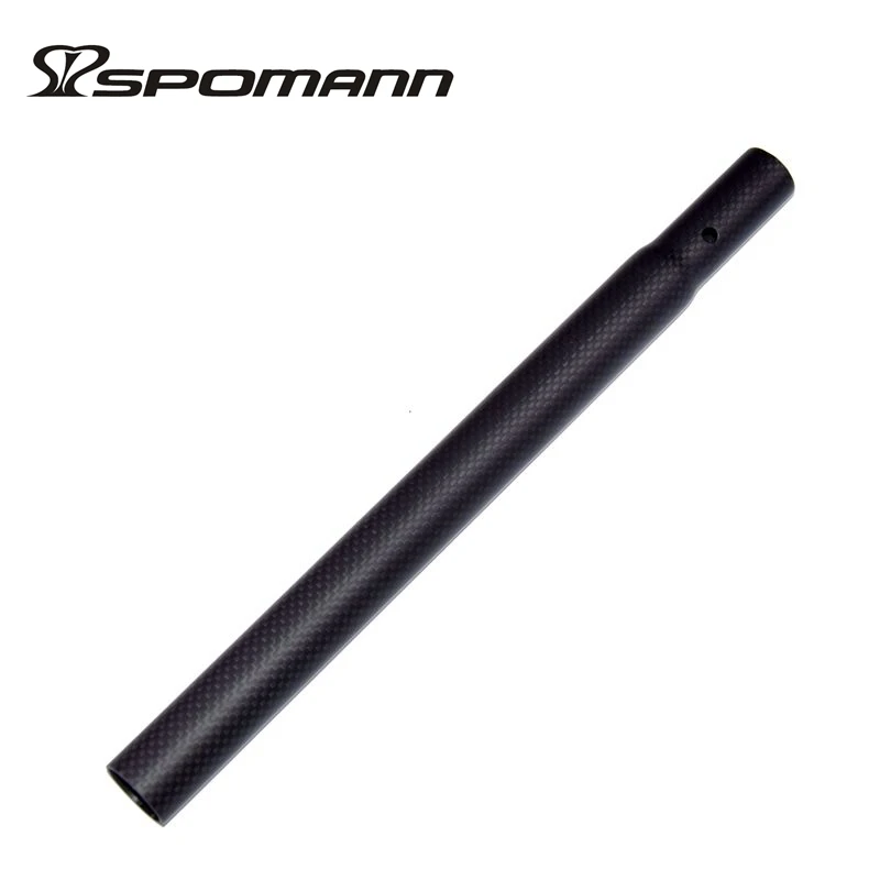 3K Matte Spomann Сверхлегкий 25,4 мм полный углеродный баланс велосипедный гоночный Подседельный штырь детский первый велосипед подседельные штыри Обучающие Велосипеды Запчасти - Цвет: 3K Matte