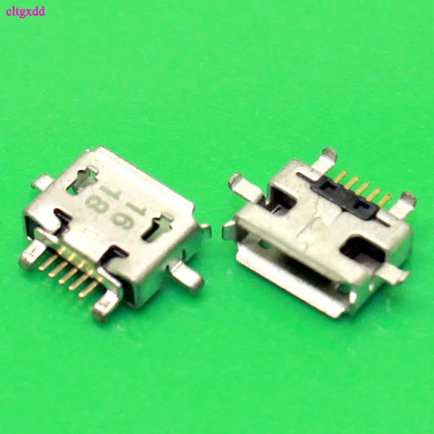 clgxdd 10pcs Micro USB 5pin B type Female Connector 4 Fixed feet For Mobile Phone 5 pin Charging Socket |