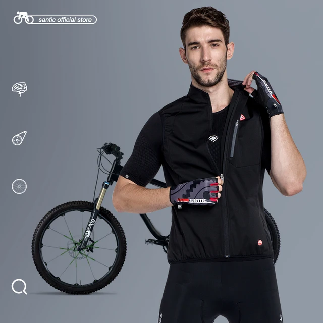 Cheap Santic Men Cycling Windproof Vest Reflective Sleeveless Anti-sweat Quik Dry Spring Cycling Jackets Riding Vest Cheap Santic Men Cycling Windproof Vest Reflective Sleeveless Anti-sweat Quik Dry Spring Cycling Jackets Riding Vest