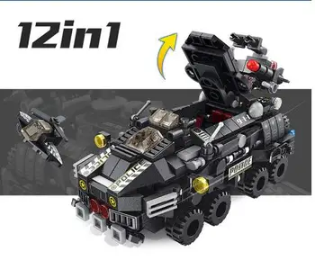 

557pcs 12 in 1 Special police armored car model assembly inserted building blocks toys wholesale baby gift