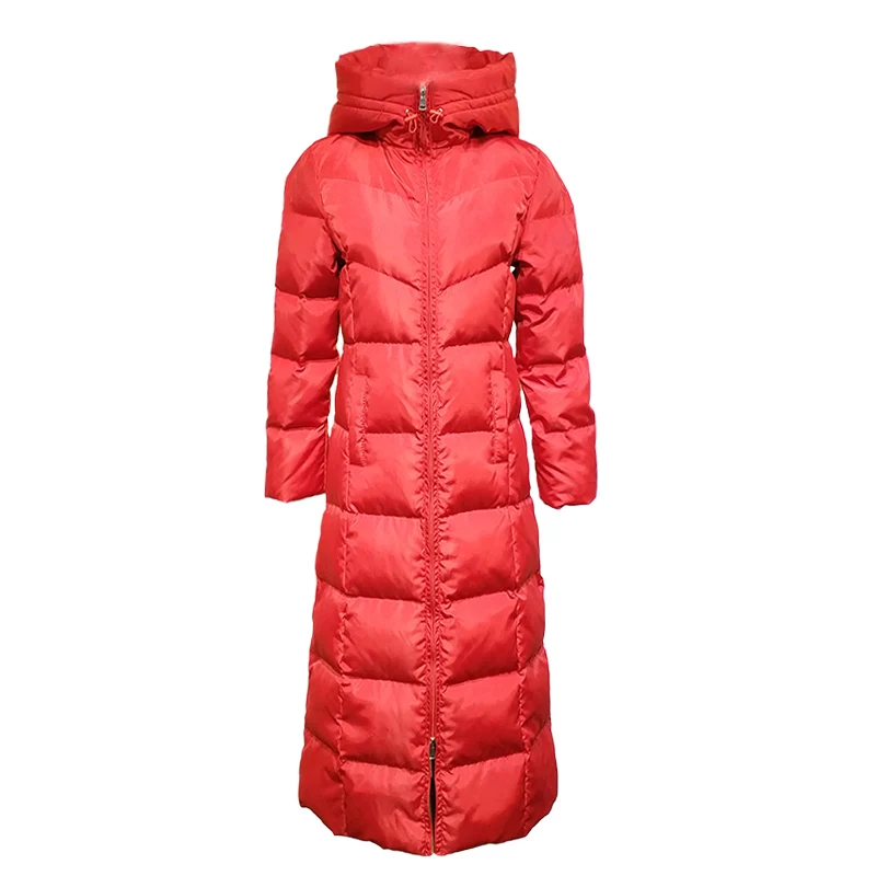 AYUNSUE зимняя куртка-пуховик для женщин с капюшоном Красное длинное пальто размера плюс женские парки Chaquetas Invierno Mujer KJ470