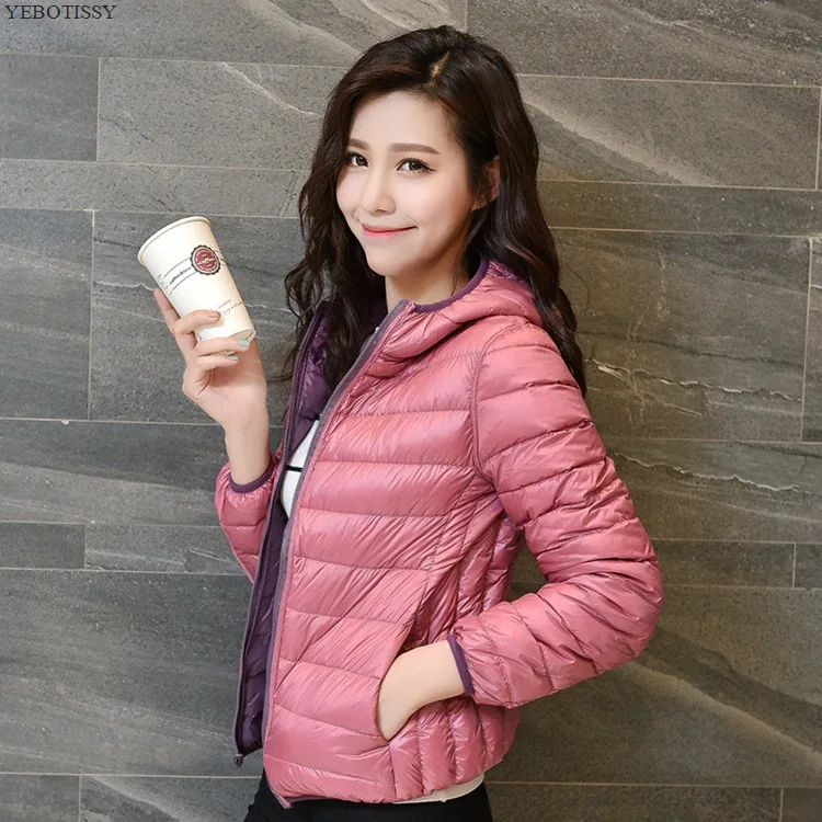 

women two sides wear spring and autumn jacket with hoody Female two sides wear coat plus size 3xl 4xl femme outwear winter coats