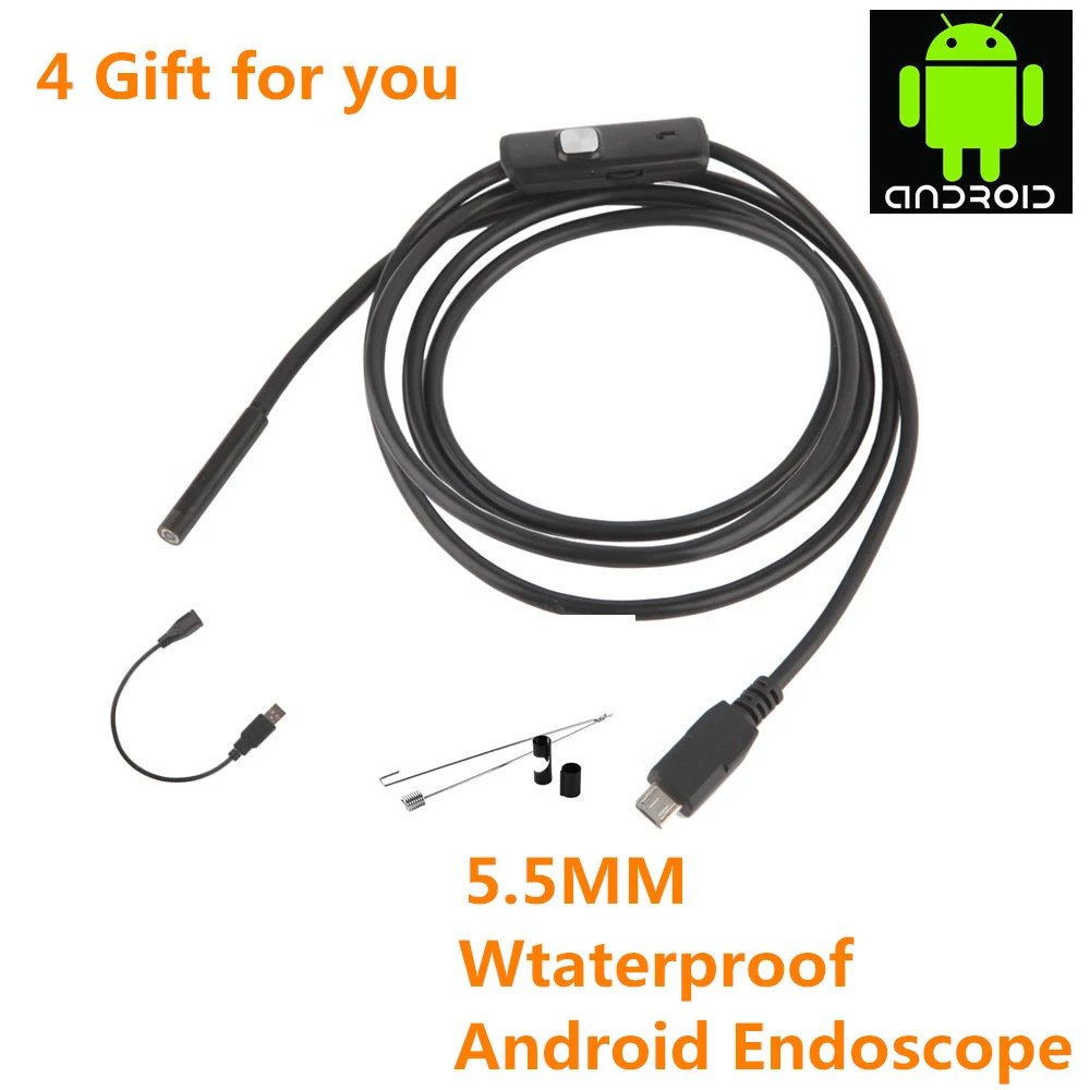 

5.5MM Lens 2M/3.5M/5M Semi-Rigid Cable Android USB Endoscope Camera Waterproof Borescopes Mini Camera For PC Android Phone
