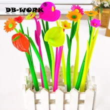 12 шт. один комплект мода шариковая ручка творческие растения нейтральной формы ручка Lucky Флора цветы