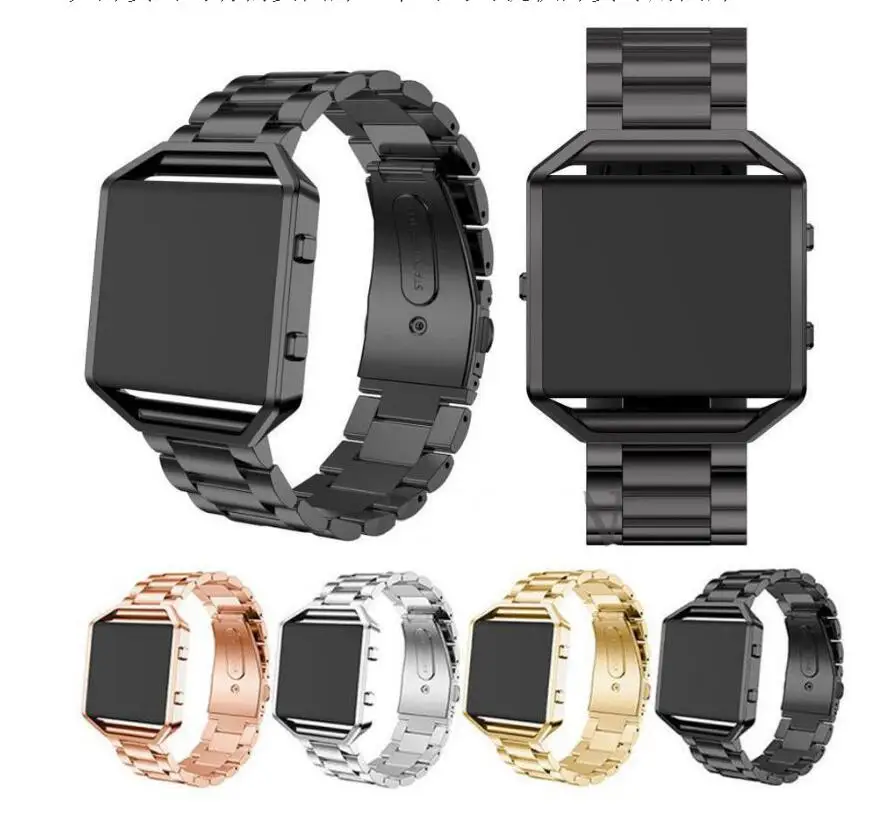 For Fitbit Blaze Band, Joyozy Smart Watch Band with Metal Frame Stainless Steel Replacement Strap for Fitbit Blaze -Silver black For Fitbit Blaze Band, Joyozy Smart Watch Band with Metal Frame Stainless Steel Replacement Strap for Fitbit Blaze -Silver black