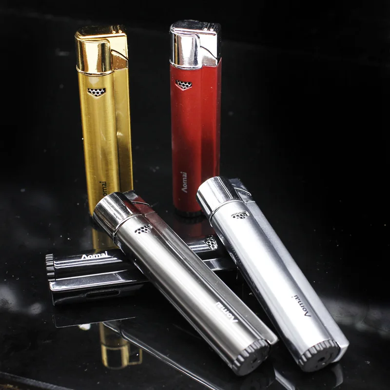 

Tubes Pipe Lighter Jet Torch Turbo Lighter Gas Windows Compact Strip Windproof Metal Cigar Lighter 1300 C Butane No Gas
