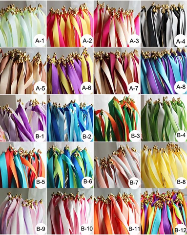 Mágicas com Sino Fontes de Festa Lote Multicor Casamento Fita Vara Sparklers Fadas Varinhas 50 Pçs –