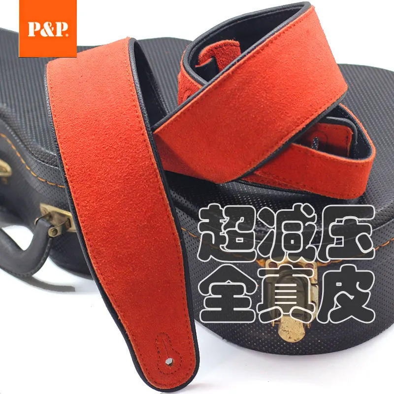 

Leather guitar strap double-sided matte leather high quality guitar strap accessories parts