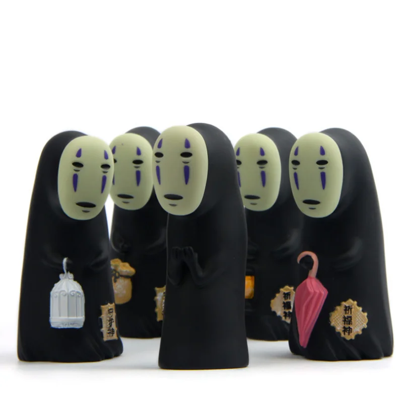 

1 Pcs/set Cute Studio Ghibli Spirited Away No Face Man Vinyl Action Figure Miyazaki Hayao Anime Model 8cm Decoration Doll