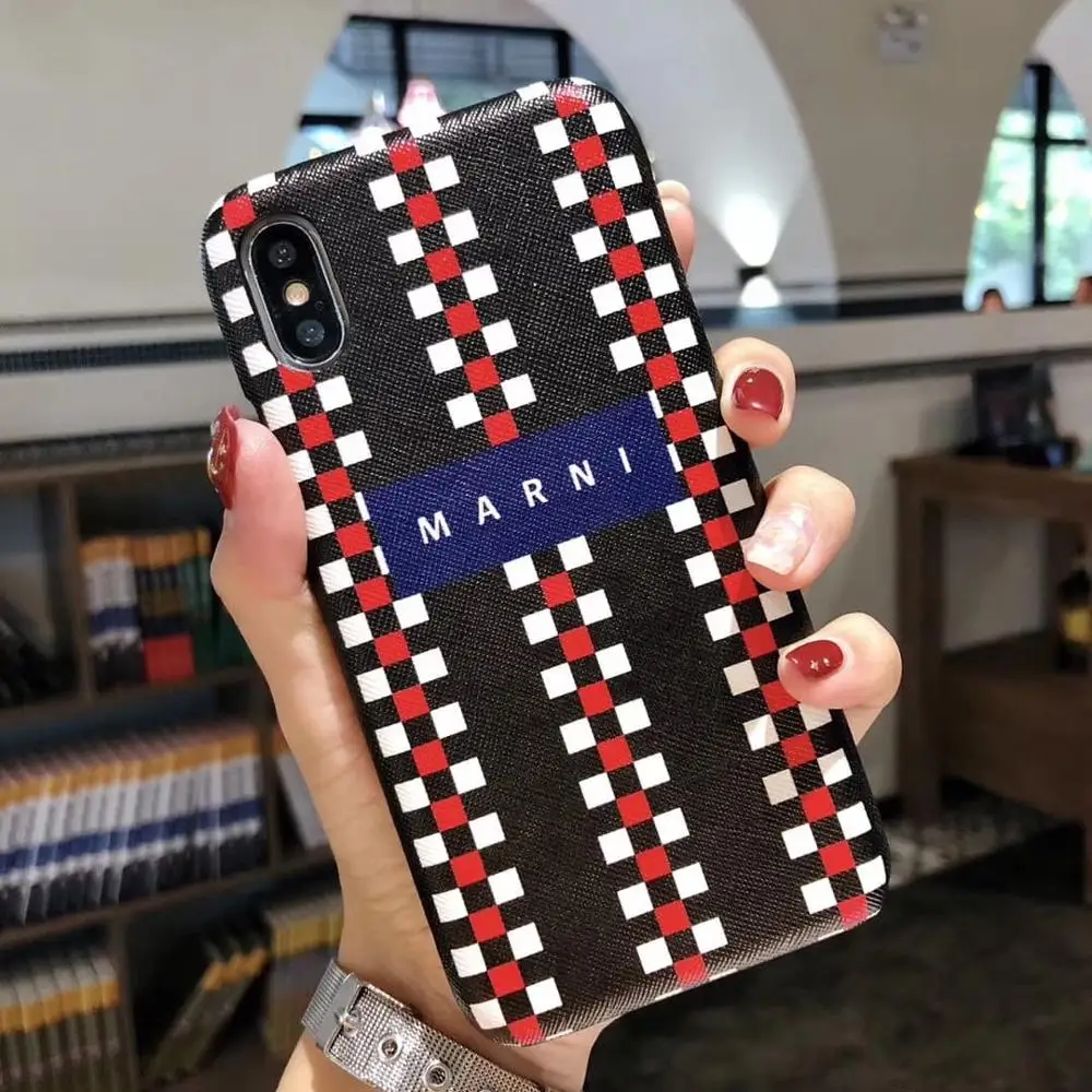 Only Case-Black Модный чехол для телефона, чехол для iPhone X XS Max, роскошный бренд для iPhone 7, 8, 6 Plus, ремешок на запястье, чехол, Твердый чехол для телефона - Цвет: Only Case-Black