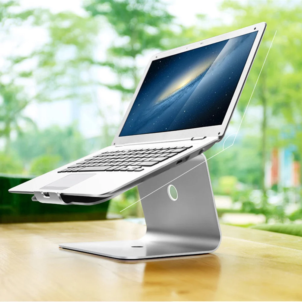 

Notebook Holder 11 to 17 inch Computer Anti Slip Stand Office Home Aluminum Alloy Laptop Bracket with Hollow Cable Hole