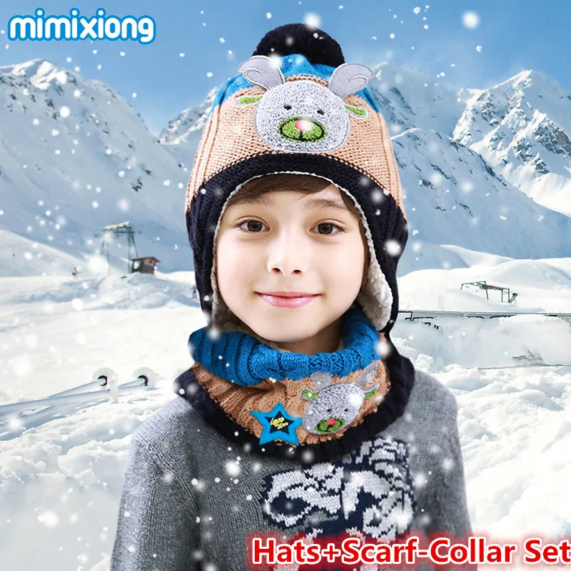 3pcs/Set Baby Kids Winter Hat Scarf Mittens Sets Adorable Rabbit Knitted Children Warm Caps Scarves Gloves For Boys Suits Autumn 3pcs/Set Baby Kids Winter Hat Scarf Mittens Sets Adorable Rabbit Knitted Children Warm Caps Scarves Gloves For Boys Suits Autumn