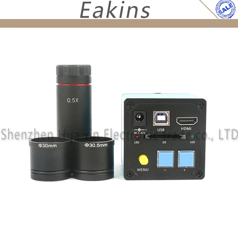 

16MP HDMI USB Sony CMOS Sensor Digital Industrial Microscope CCD Camera+0.5X Eyepiece Lens Adapter 30/30.5mm For PCB Repair