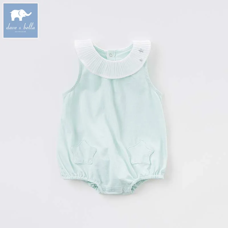 

Dave bella newborn 0-18M baby girls jumpsuit infant toddler clothes children summer romper 1 piece DB7573