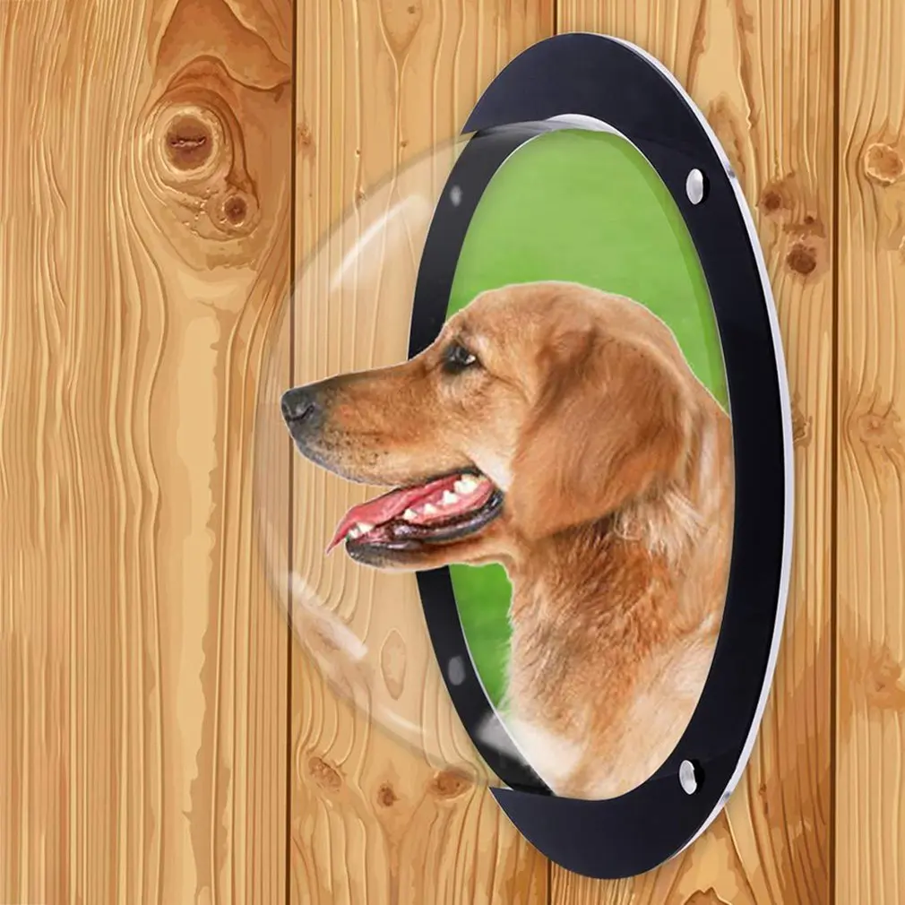

Acrylic Semicircular Pet Fence Pet Dog Fence Window Cats Dogs Peek Bubble Durable Acrylic Dome Window