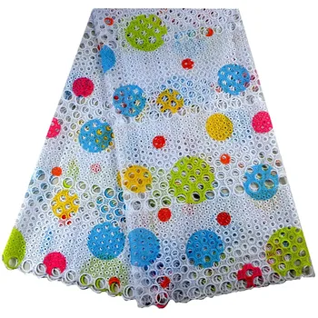 

High Quality African Lace Fabric For Wedding Multi Color Guipure Lace Fabric For Dress.Fashion Nigerian French Lace Fabric F1122