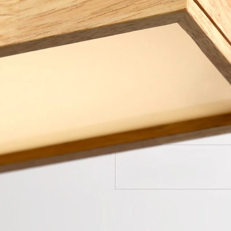 Modern Wood Pendant Light | Nordic Long Bar Suspended Wooden Lamp | Study, Restaurant, Dining Room, Office Droplight Lighting Fixture image 5