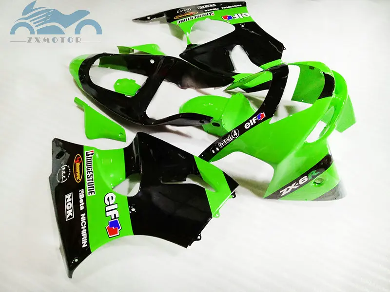 Набор обтекателей для мотоциклов ZX 6R ZX636 98 99 Зеленый и черный | Автомобили