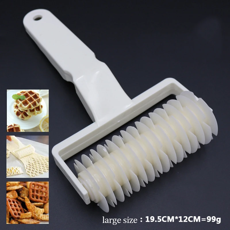 1PCS Plastic Pull Net Pizza Knife Wheel Pasta Lattice Roller Cutter Dough Biscuit Pie Kitchen Baking Tool Cutter Accessories