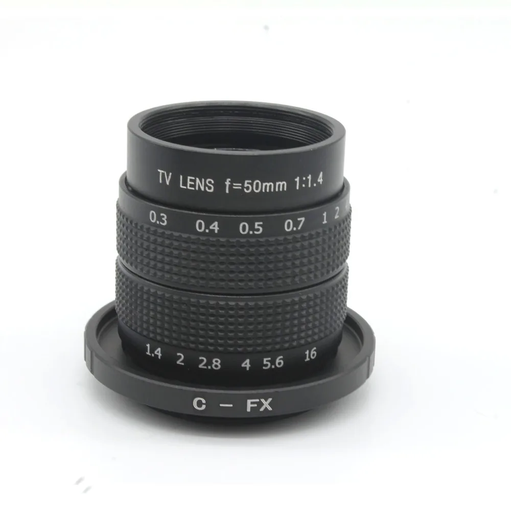 Fujian CCTV 50 мм f1.4 объектив + фотокольцо для фотоаппарата Fuji|50mm lens|cctv 50mm50mm |