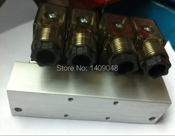 4 шт. клапан с коллектором 2 пути Пневматический электромагнитный клапан прямого действия 2V025-06 1/" BSP 110 В AC микро контрольный газовый клапан набор
