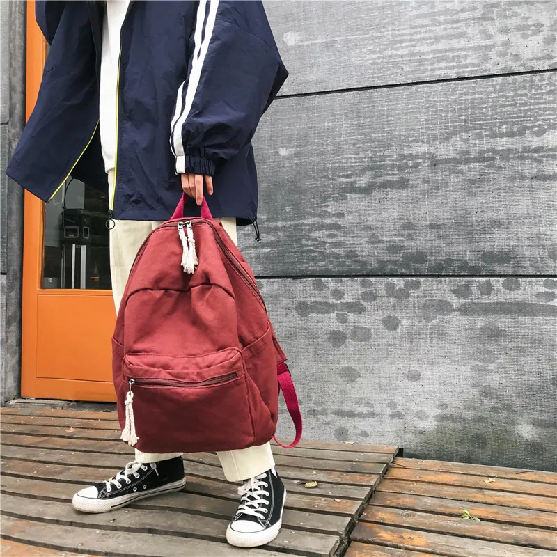 Menghuo Leisure Canvas Backpack for Women Big Capacity Shopping Bag Laptop Backpack Rucksack Student Mochila Women School BagsIMG_1206