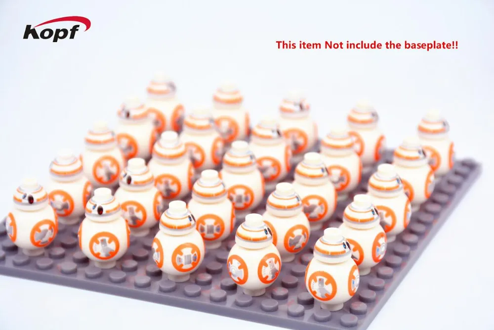 

50Pcs/Set Mini BB8 Astromech Droid The Force Awaken This Item Not Include Baseplate Bricks Building Blocks Kids Gift Toys DA001