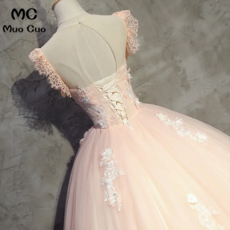 Peach Quinceanera Dresses Puffy Tulle With Lace Vestidos De 15 Anos Sweet 16 Dresses Ball Gown Debutante (1)