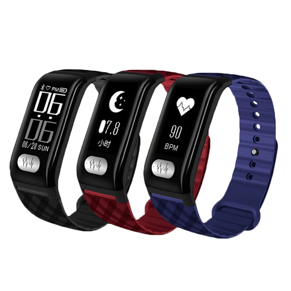

H777plus Smart Bracelet Band 0.96'' OLED IP67 Waterproof Heart Rate Monitor EKG(ECG) Monitor Breathing Training Smart Watch