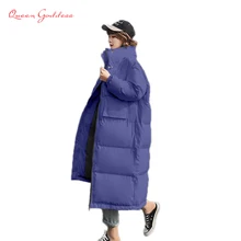 Весенний дизайн, приталенное пальто для девочек длинный пуховик Повседневный стиль, большой размер, воротник-стойка, Высококачественная брендовая коллекция, теплая