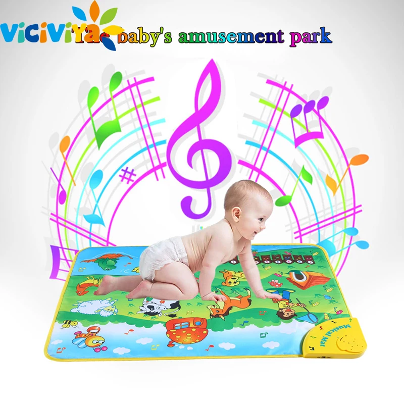 

Musical Learning Mat Colorful Animal Farm Flash Infantil Play Mats Baby Toys Music Carpet Blanket Touch Toy for Kids Speelkleed