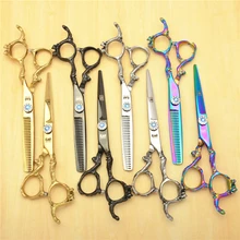 6.0 inch 17.5cm KASHO Professional Human Hair Scissors Hairdressing Shears Cutting Shears Thinning Scissors Dragon Handle H9003