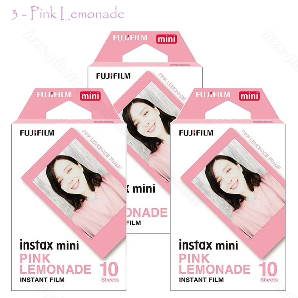 Подлинный Fujifilm Fuji Instax Mini 9 пленка Розовый Лимонад 10 листов для 8 9 7s 90 25 50i 50s мгновенная камера поделиться SP-1 SP-2 Pinter - Цвет: 3 - Pink