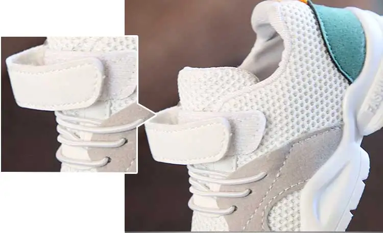 Children shoes 2019 new breathable mesh girls & boys running shoes patchwork PU children tennis sneakers kids athletic shoes (13)
