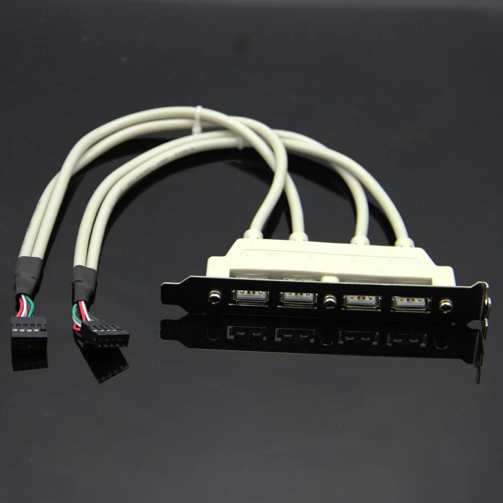Bochara двойной 9 контактный разъем на 4 порта USB 2 0 гнездовой кабель задняя панель PCI
