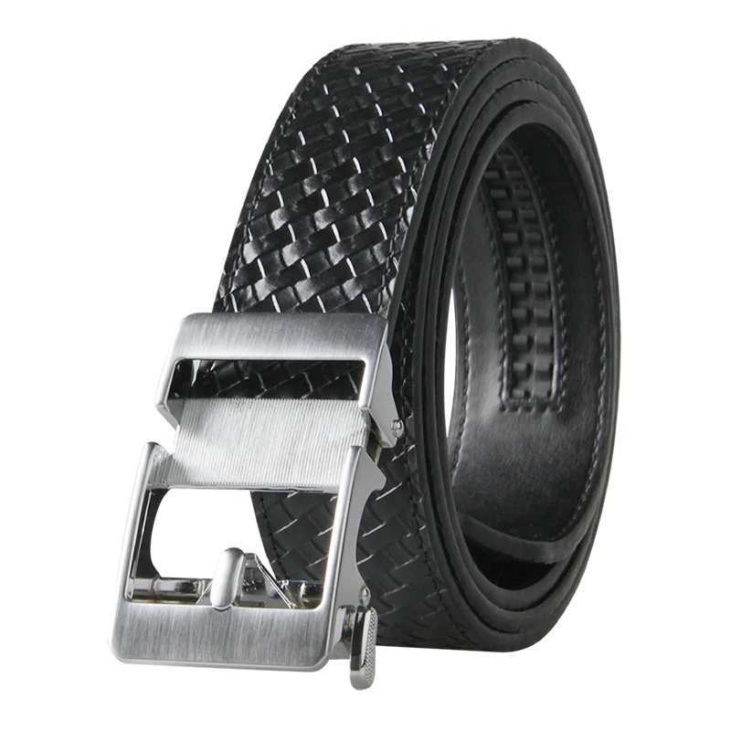 

Brand Designer Leather Belt Men Male Brown Black Leather Jeans Belt Strap Automatic Mens Pattern Casual Waist Belts 3.5cm Width
