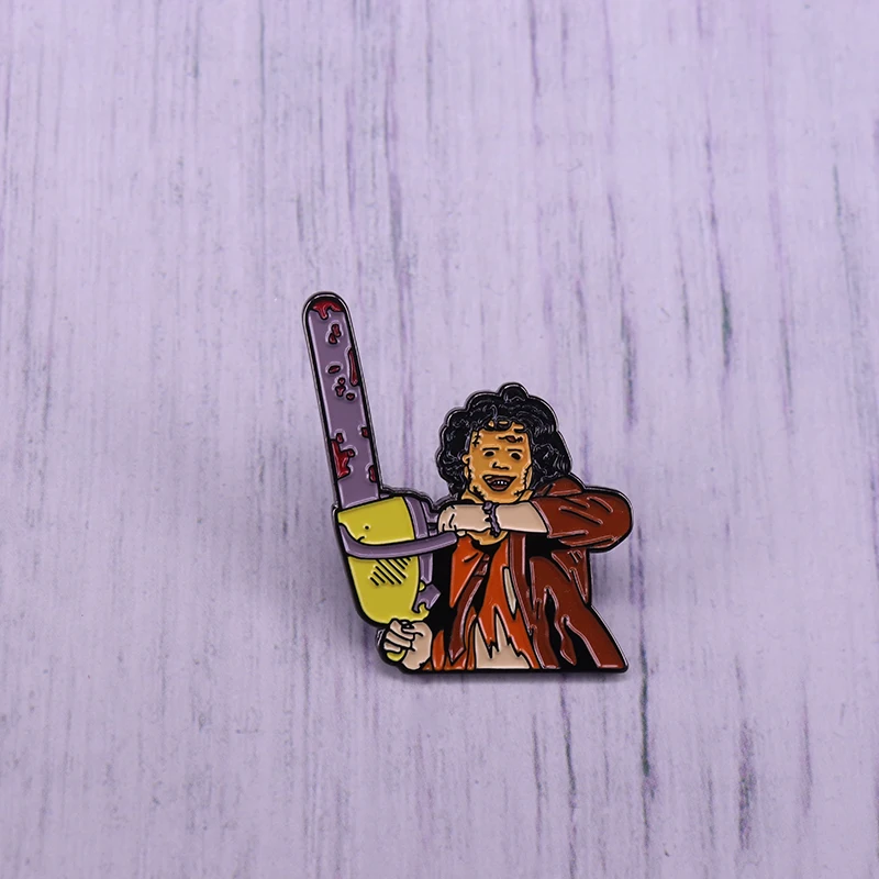 Slasher Freddy Jason Michael Leatherface Horror Lapel Pin