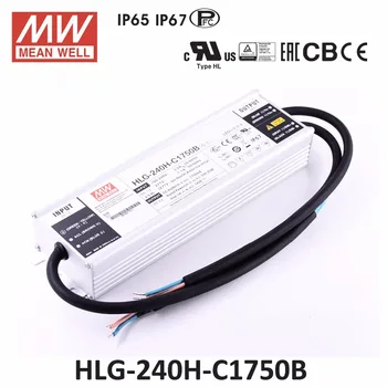 

Original Meanwell HLG-240H-C1750B LED driver PFC IP67 constant current 1750mA 71~143V 250W dimmer waterproof led power supply