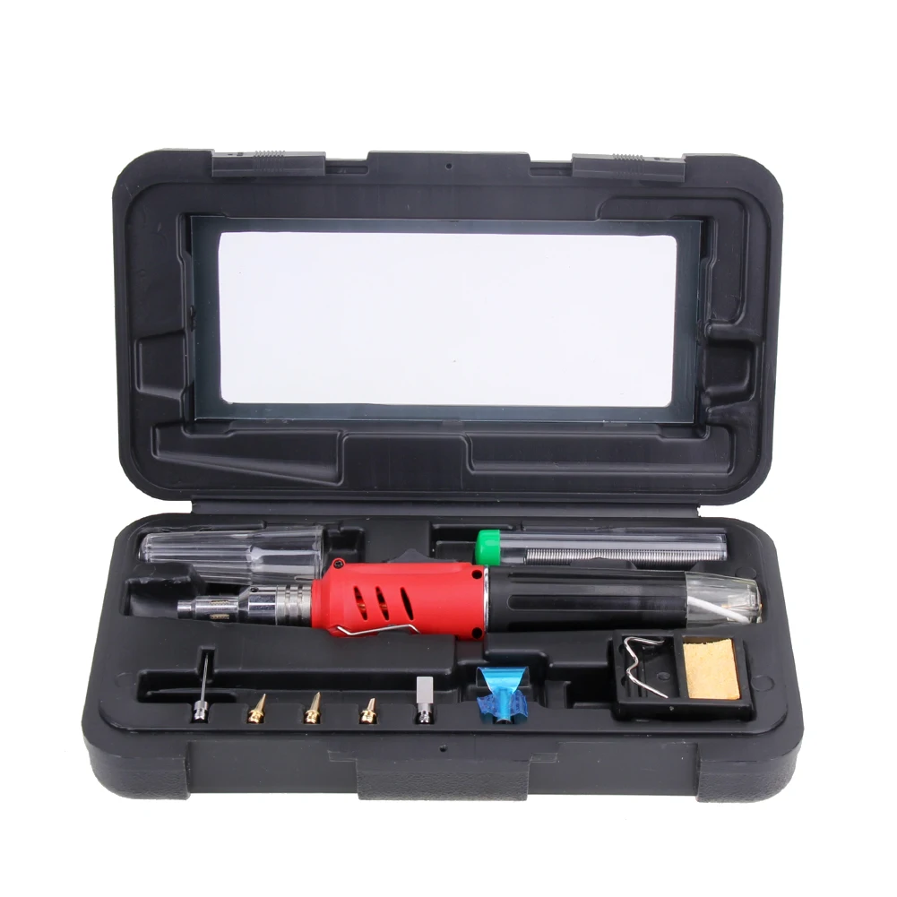 

10 in 1 Professional Butane Electric Gas Soldering Iron Kit Welding Set Portable Electric Welding Equipment Set FREE POST