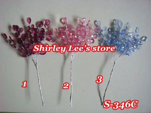 Hot sale!! 72 Bunches=432 stems X Pretty  Acrylic Leaf Spray On  Silver Stem,Wedding Decor Crafts  *Free Shipping