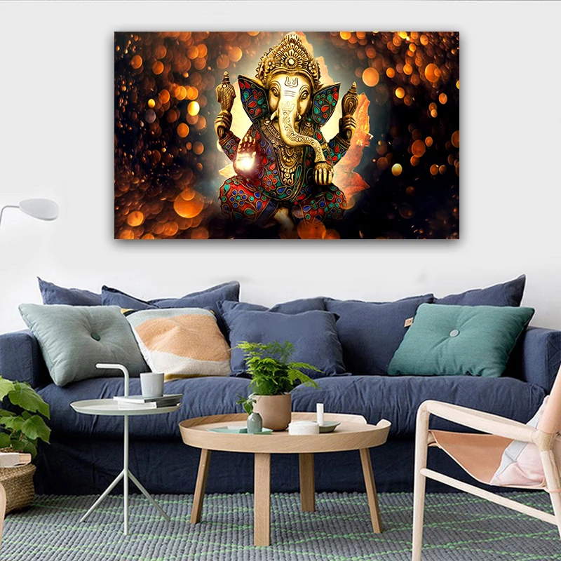 

Home Decoration Canvas Pictures Wall Artwork 1 Pieces Hindu Gods Paintings Hd Printed Modern Modular Bedside Background Poster
