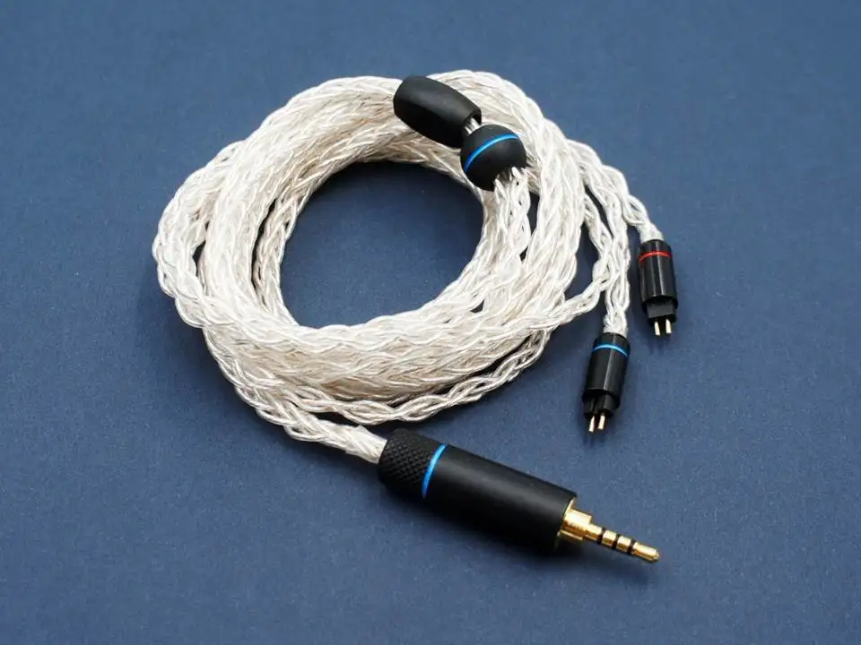 ISN Audio S8 8 нитей 19 ядер с серебристым покрытием HiFi Audiophile IEM наушники-вкладыши - Цвет: 2Pin 2.5mm