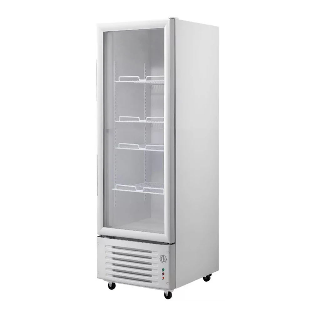 348L Pull Door Glass Display Showcase Beer Soda Beverages Cooler