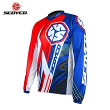 SCOYCO Professional Motocross Off-Road Racing Jersey Motorcycle Dirt Bike MTB DH MX Long Sleeve T-Shirt Breathable Clothing
