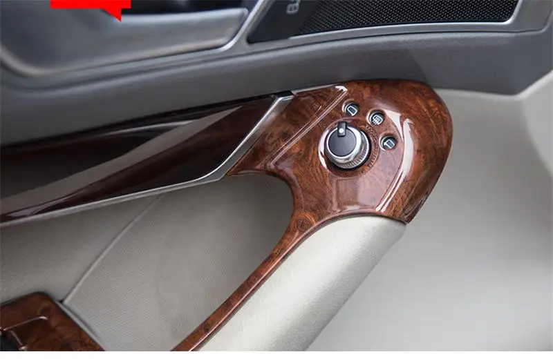 Автомобильный Стайлинг двери подлокотник панель Крышка отделка окна стекло кнопки подъема полосы рамка наклейка для Audi A6 c6 интерьер авто аксессуары