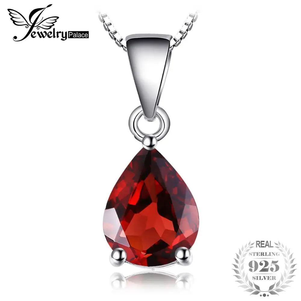 Jewelrypalace Water Drop 22Ct Natural Red Garnet 925 Sterling Silver Pendants Necklaces For Women Jewelry Without Chain huismerk kopen in de aanbieding Jewelrypalace Water Drop 22Ct Natural Red Garnet 925 Sterling Silver Pendants Necklaces For Women Jewelry Without Chain huismerk kopen in de aanbieding