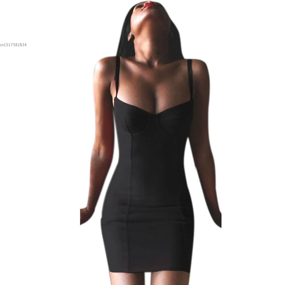 

Fanala Womens Summer Dresses Sexy Clubwear Spaghetti Strap Package Hip Bodycon Dress Women Party Dresses Mini Dress Vestidos