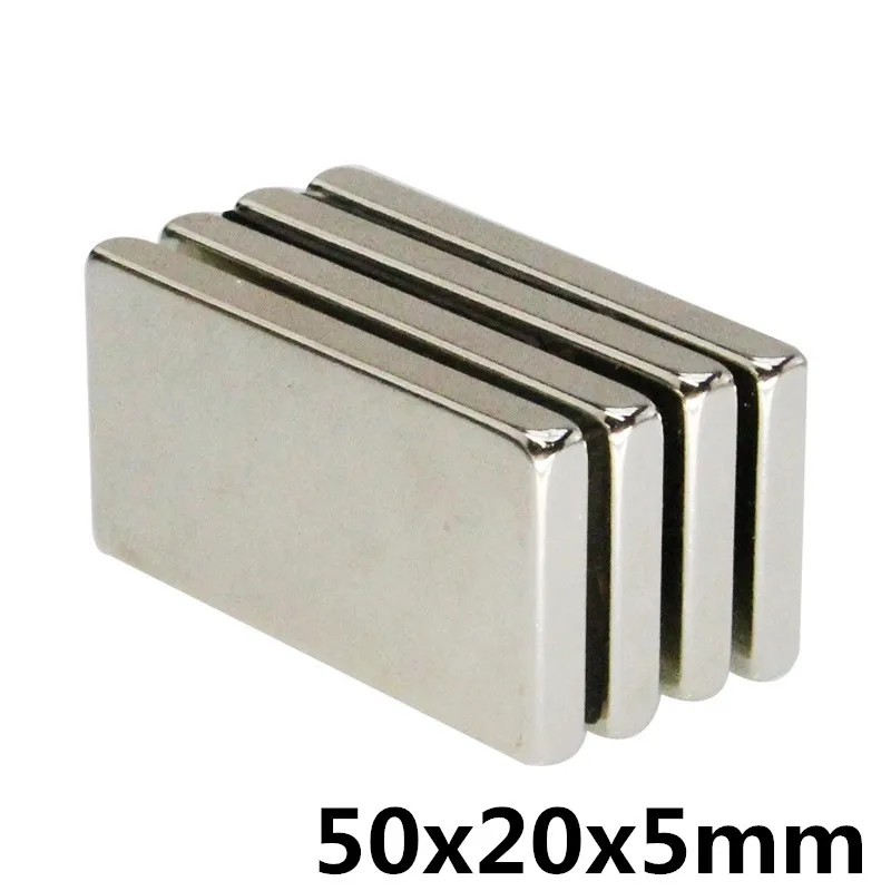 1 шт. 50x20x5 мм N35 сильный площади неодимовый редкоземельный магнит 50*20*5 неодимовые
