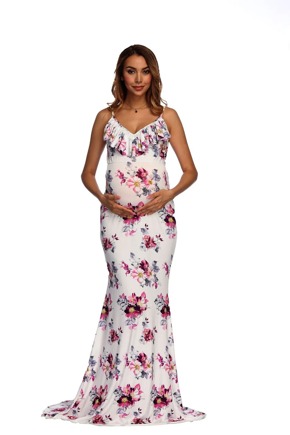 Women Floral Printed Pregnant Dress (5)